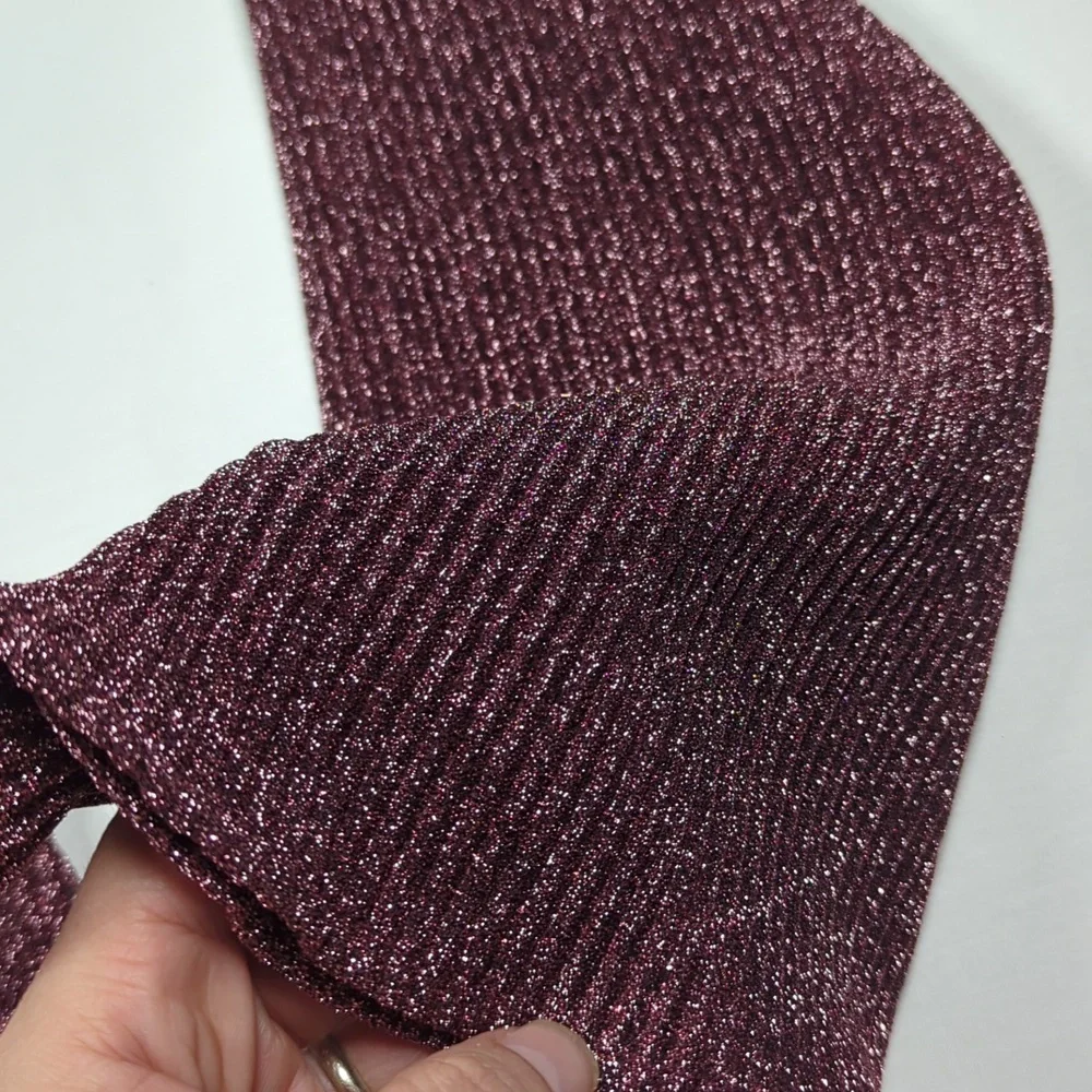 PrettyLittleThing Glittery Romper Burgundy- Copy - Picture 4 of 13